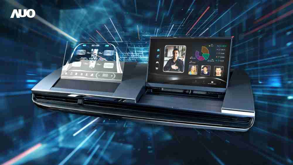 PG国际Micro LED Display HMI解决方案打造透明Micro LED前座仪表，，呈现信息并保留驾驶视野开阔；亦为副驾驶座乘客打造收放自如的Micro LED屏幕，，，在不影响显示质量的前提于显示区内建镜头，，，，让用户能与视讯对象直接眼神接触，，提供绝佳的双向沟通体验